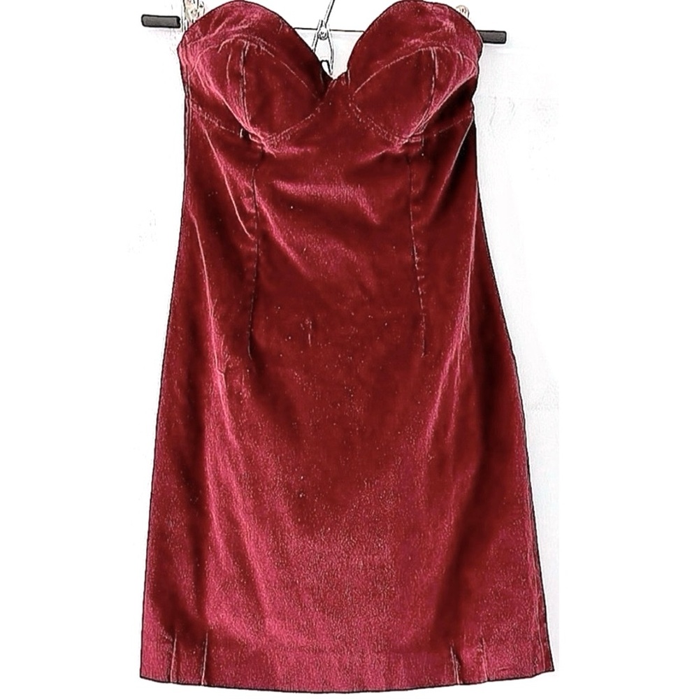 Red Ruched Sweetheart Bodycon Dress